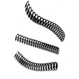 Espiral plastico 12mm negro con 25 piezas para 80 hojas Litograficas