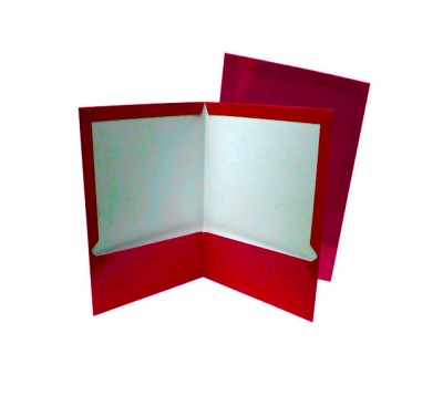 Folder tamaño carta plastificado con 5 piezas rojo