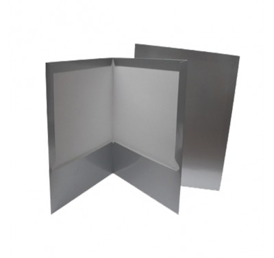 Folder tamaño carta plastificado con 5 piezas plata