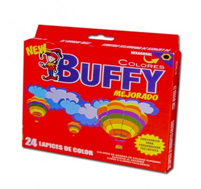 Colores Buffy kids hexagonal con 24 piezas BF8886-24