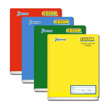 Cuaderno college Norma color cosido doble raya 100 hojas