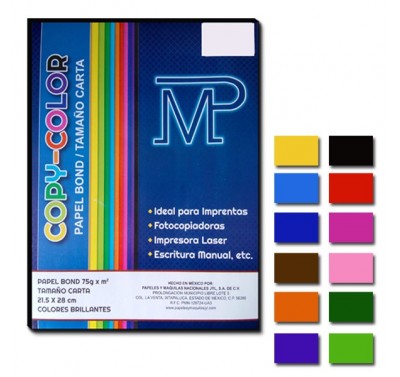 Hoja tamaño carta fluorescente azul victoria Copy con 100 piezas