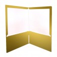 Folder oficio plastificado con 5 piezas oro