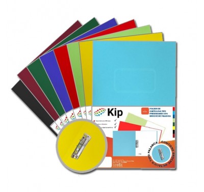 Folder KIP con palanca tamaño carta azul obscuro con 4 piezas