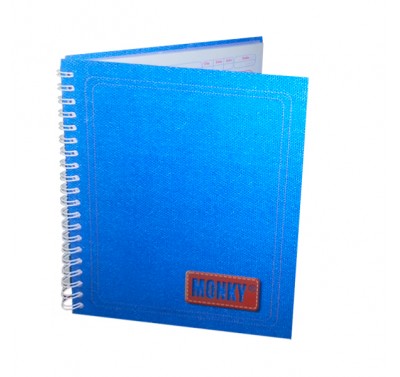 Cuaderno profesional Monky espiral mixto pasta dura 100 hojas
