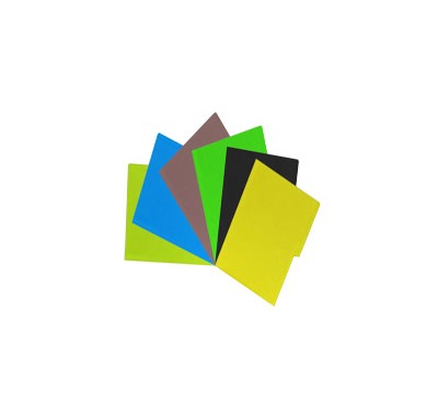 Folder tamaño oficio fluorescente verde electrico con 25 piezas