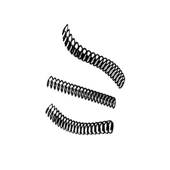 Espiral plastico 8mm negro con 25 piezas para 30hojas Litograficos