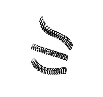 Espiral plastico 8mm negro con 25 piezas para 30hojas Litograficos