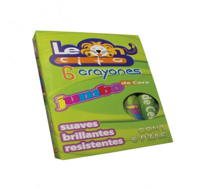 Crayon Leoncito extra  grueso con 6 piezas