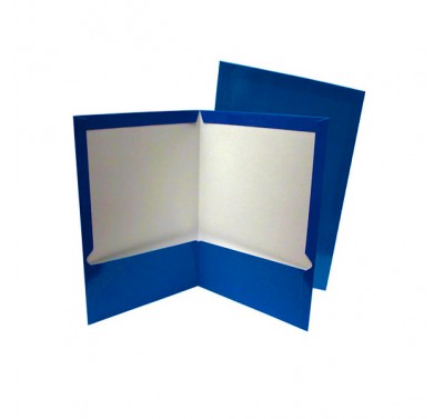 Folder carta plastificado con 5 piezas azul marino