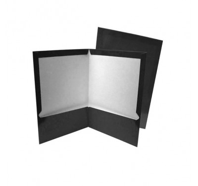 Folder carta plastificado con 5 piezas negro