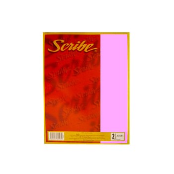 Hoja amartillada Scribe rosa con 50 hojas