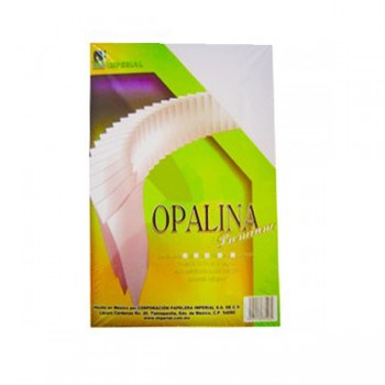 Hoja opalina t/oficio papel 120 grs. Imperial con 100