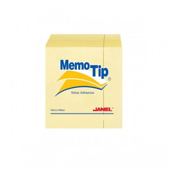 Block memo tip 3 X 3 amarillo con 400 hojas Janel