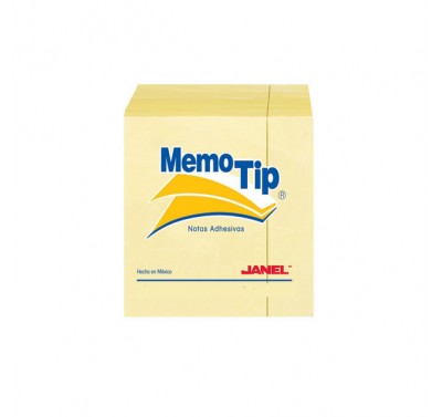 Block memo tip 3 X 3 amarillo con 400 hojas Janel