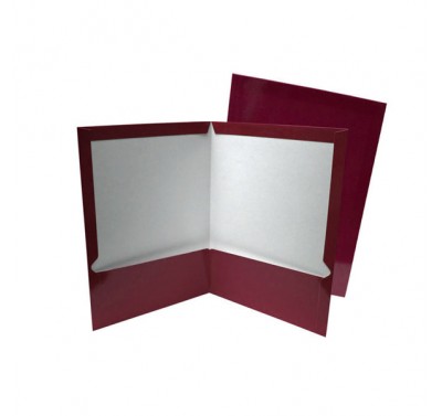 Folder carta plastificado con 5 piezas vino