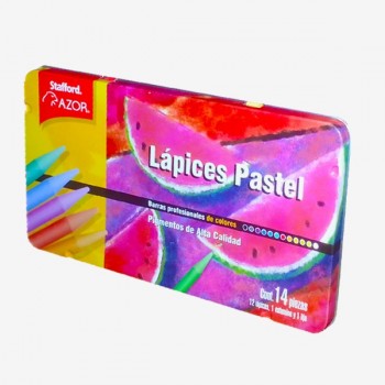 Lapiz pastel con 14 piezas mod. 0700 Stafford (12 lapices, 1 esfumino y 1 lija)