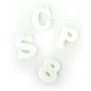 Letras plastico para pizarrón 20 mm con 960 piezas Argos
