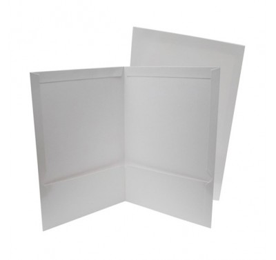 Folder oficio plastificado con 5 piezas blanco