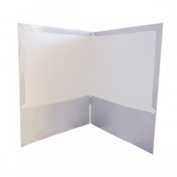 Folder oficio plastificado con 5 piezas plata