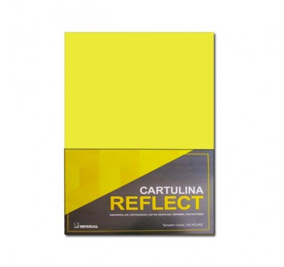 Cartulina opalina tamaño carta (reflect) amarillo con 50 hojas Imperial