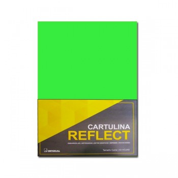 Cartulina opalina tamaño carta (reflect) verde manzana con 50 hojas Imperial