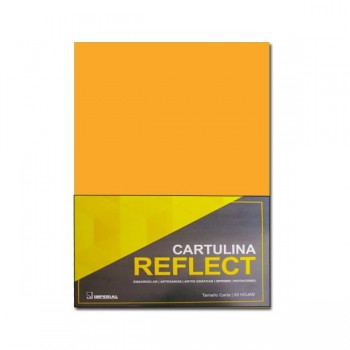 Cartulina opalina tamaño carta (reflect) naranja con 50 hojas Imperial