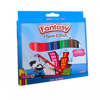 Colores Fantasy paper mate redondo con 24 largos