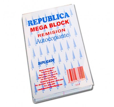 Remision megablock autocopiante 1/8 Republica 100 hojas