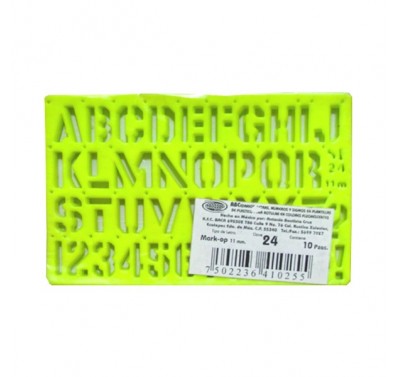 Gioser fluorescente Stencil 24 Mark-op 11 mm con 10 piezas