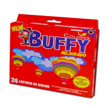 Colores Buffy kids hexagonal con 24 piezas BF8886-24