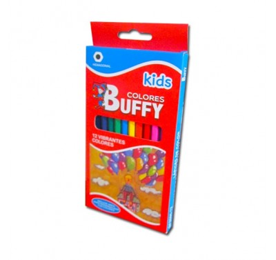 Colores Buffy kids hexagonal con 12 piezas BF888-12