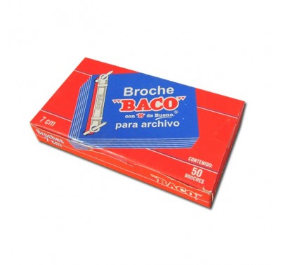 Broche Baco rojo 7 centímetros caja con 50 piezas (072)