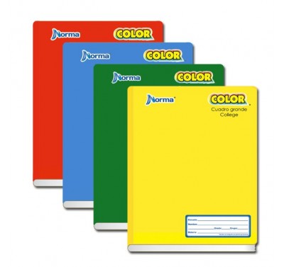 Cuaderno college Norma color cosido doble raya 100 hojas