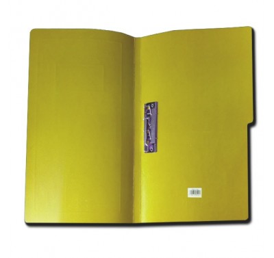 Folder Kyma con palanca tamaño oficio amarillo con 4 piezas