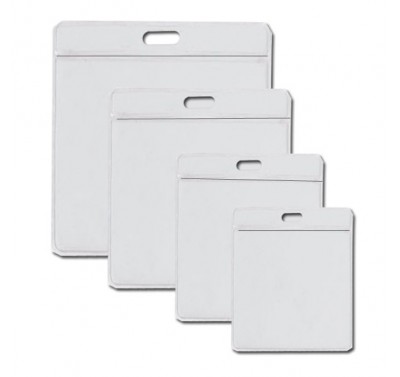 Porta gafete Chaine 14 x 12 extra grande vertical con 25 piezas