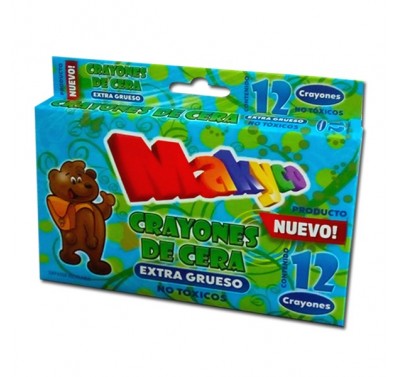 Crayon Makyco extragrueso con 12 piezas