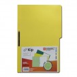 Folder KIP con broche 8 cms tamaño oficio amarillo con 10 piezas 