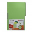 Folder KIP con broche 8 cms tamaño oficio verde claro con 10 piezas 