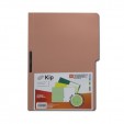 Folder KIP con broche 8 cms tamaño carta caoba con 10 piezas 