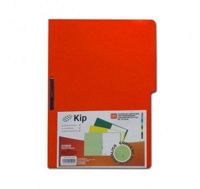 Folder KIP con broche 8 cms tamaño carta rojo con 10 piezas 