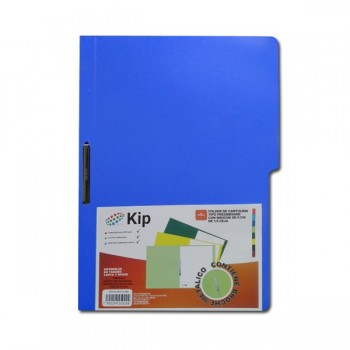 Folder KIP con broche 8 cms tamaño carta azul rey con 10 piezas 