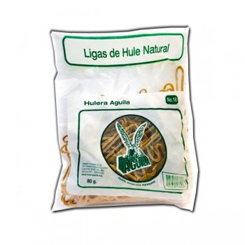 Ligas Aguila num. 18 natural en bolsa de 80 grs