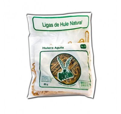 Ligas Aguila num. 18 natural en bolsa de 80 grs