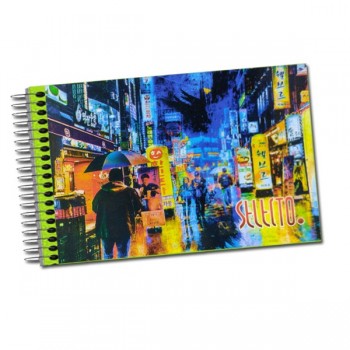 Cuaderno forma italiana Selecto espiral cuadro grande 100 hojas