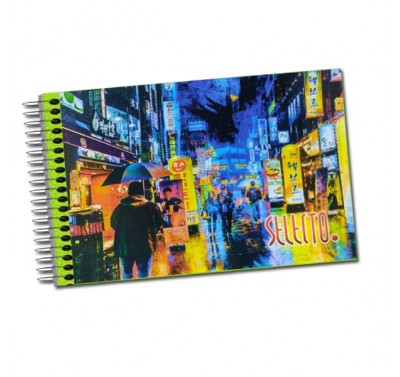 Cuaderno forma italiana Selecto espiral cuadro grande 100 hojas