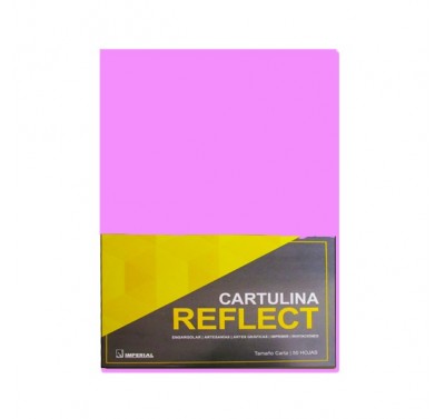 Cartulina  opalina tamaño carta (reflect) rosa pastel con 50 hojas