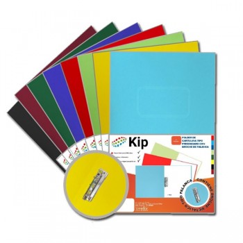 Folder KIP con palanca tamaño carta azul claro con 4 piezas