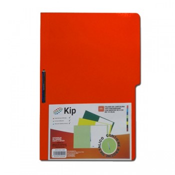 Folder Kip con broche 8 cms. tamaño oficio rojo con 10 piezas
