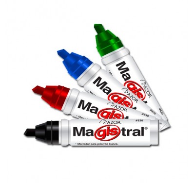 Marcador magistral aluminio verde Azor